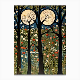 William Morris Moonlight In The Woods 34 Canvas Print