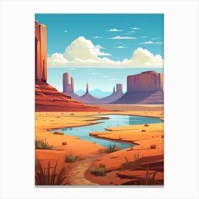 Landscape Of Monument Valley Canvas Print