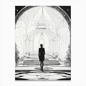 Man In Black Canvas Print