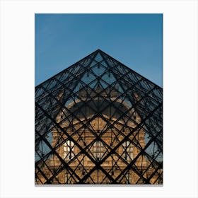 Louvre And The Pyramid Canvas Print