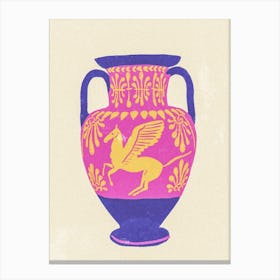 Pink Ancient Vase Canvas Print