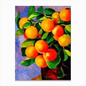 Kumquat Fruit Vibrant Matisse Inspired Painting Fruit Canvas Print