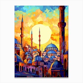 Hagia Sophia Ayasofya Pixel Art 13 Canvas Print