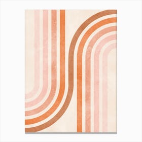 Boho lines and circles 5 Canvas Print