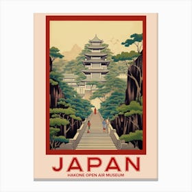 Hakone Open Air Museum, Visit Japan Vintage Travel Art 3 Canvas Print