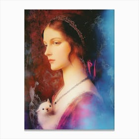 Lady With A Cat Canvas Print