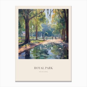 Royal Park Melbourne Australia Vintage Cezanne Inspired Poster Canvas Print