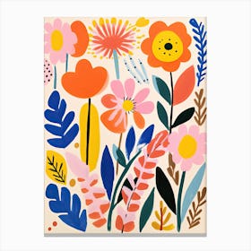 Flowers 13, Matisse style, Floral texture Canvas Print