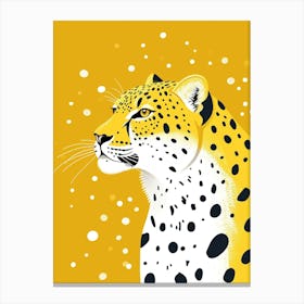 Yellow Snow Leopard Canvas Print