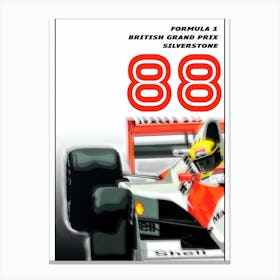 Senna 88 British Gp Canvas Print