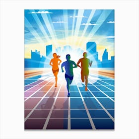 Runner In The City Canvas Print