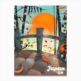 Japanese Garden Travel poster Canvas Print