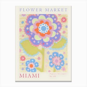 Flower Market Miami 1 Canvas Print