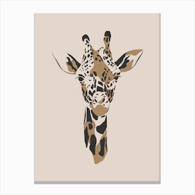 Neutral Giraffe Unisex Nursery Canvas Print