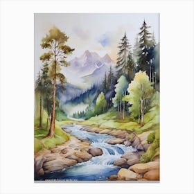 mountain forest landscape.7 Canvas Print