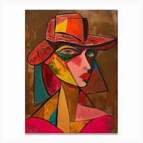 Woman In A Hat 3 Canvas Print