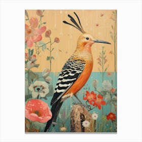 Hoopoe 2 Detailed Bird Painting Canvas Print