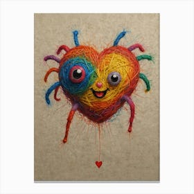 Heart Of Yarn 14 Canvas Print