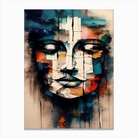 Face Abstract Painting Canvas Print
