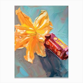 A Daffodil Oil Painting 3 Canvas Print