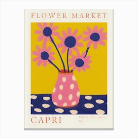 Flower Market Capri Canvas Print