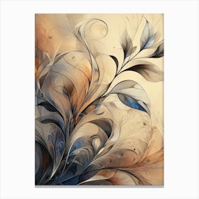 Abstract Plant Painting 4 Canvas Print