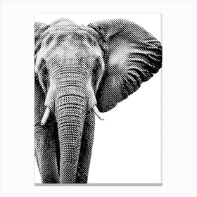 Elephant Line Art 2 Canvas Print