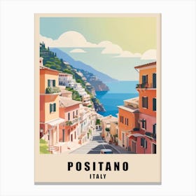 Summer In Positano Low Poly (13) Canvas Print