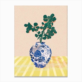 Blue China Vase Canvas Print