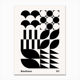 Geometric Bauhaus Poster B&W 3 Canvas Print