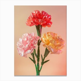 Dreamy Inflatable Flowers Carnations 5 Canvas Print