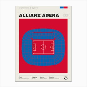 Fc Bayern Munich - Allianz Arena Canvas Print