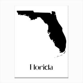 Florida Map Canvas Print