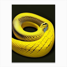 Yellow Rat Snake Vibrant Canvas Print
