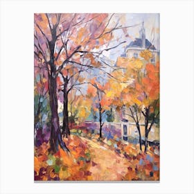 Autumn City Park Painting Holland Park London 4 Canvas Print