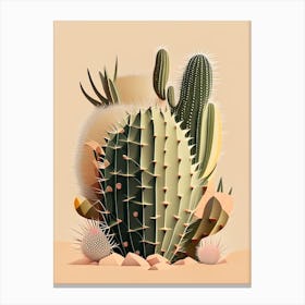 Parodia Cactus Neutral Abstract 2 Canvas Print