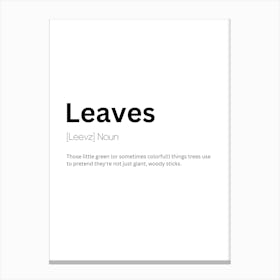 Leaves Definition Meaning Canvas Print