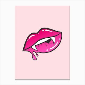 Pink Lips Canvas Print