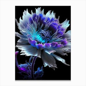 Blue Flower close up Canvas Print