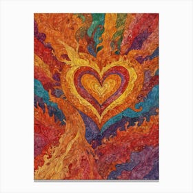 Heart Of Fire 35 Canvas Print