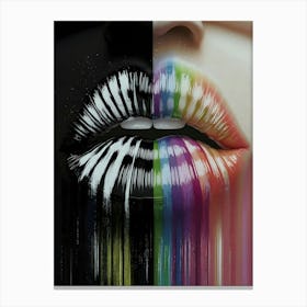 Rainbow Lips Canvas Print