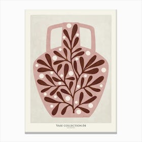 Vase and leaves Collection Canvas Print