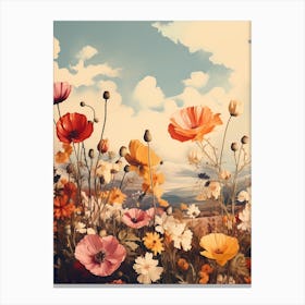 Flower Field with Poppies Canvas Print