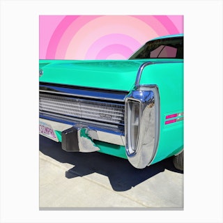 Mint Green 73 Imperial With Pink Rainbow Canvas Print