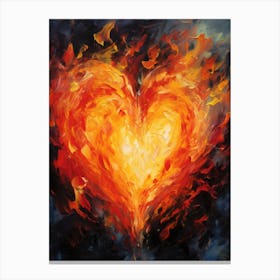 Heart Of Fire 1 Canvas Print