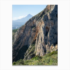 Cliffs and mountains at Mascarat Canyon Canvas Print