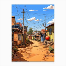 Soweto Johannesburg Cartoon 4 Canvas Print