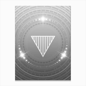 Geometric Glyph in White and Silver with Sparkle Array n.0365 Canvas Print