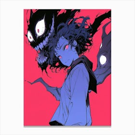 Girl And A Demon Canvas Print