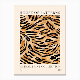 House Of Patterns Tiger Animal Print Pattern 6 Canvas Print